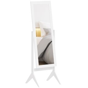 Espejo de pie cuerpo entero reclinable 47x46x148 cm blanco