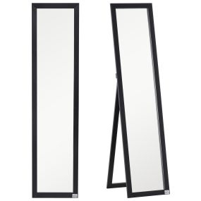 Espejo de pie y pared rectangular cuerpo entero 37x37x154 cm negro