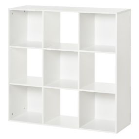 Estantería librería de 3 niveles con 9 cubos de madera 91,5x29,5x91,5 cm