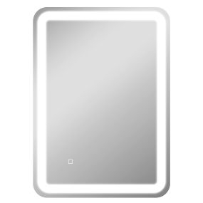Espejo de baño LED 70x90 cm, 3 colores, brillo regulable, antivaho, memoria, IP44, horizontal/vertical