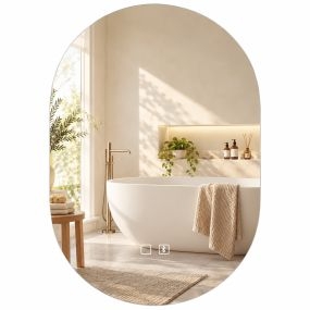 Espejo de Baño con Luces LED y Altavoz Bluetooth, 50x70 cm, Espejo de Pared sin Marco, Antivaho, 3 Colores Regulables, Memoria, Ajuste de Brillo, Interruptor Táctil, Vertical, IP44