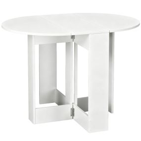 Mesa de comedor plegable con 2 alas abatibles para 2-4 personas 104x76x73,7 cm blanco