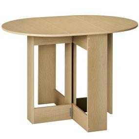 Mesa de comedor plegable de roble con 2 alas abatibles para 2-4 personas 104x76x73,7 cm