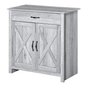 Aparador de cocina buffet con 1 cajón, 2 puertas y estante ajustable 80x39,7x80 cm gris