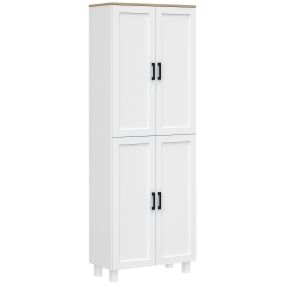 Alacena de cocina con puertas y estantes ajustables antivuelco 60x30x171 cm blanco