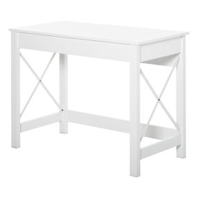 Mesa escritorio moderno fácil de montar para oficina dormitorio estudio 105x50x76 cm blanco