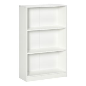 Estantería librería de 3 compartimentos para libros, CDs y plantas 62,2x24x102,4 cm blanco