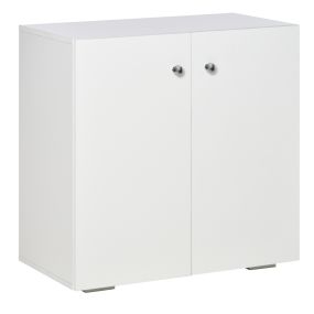 Aparador de salón con 2 puertas y 2 estantes 70x39x70 cm blanco