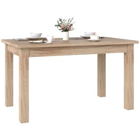 Mesa de comedor rectangular para 6 personas tablero laminado natural 140x80x78 cm