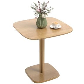 Mesa de comedor de madera cuadrada para 4 personas 70x70x75 cm madera natural