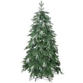 Árbol de Navidad artificial 150 cm con ramas realistas efecto nieve y soporte de acero