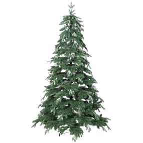 Árbol de Navidad artificial 210 cm con ramas realistas efecto nieve y soporte de acero
