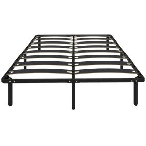 Somier de plataforma de acero negro 160x200 cm, 26 cm de alto, carga 500 kg, con almacenamiento debajo