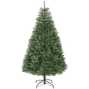 Árbol de Navidad 180 cm, Árbol de Navidad Artificial con 1687 Ramas y Base Metálica Plegable, Realista y Frondoso, Montaje Rápido, Decoración Navideña para Salón, Interior, Verde