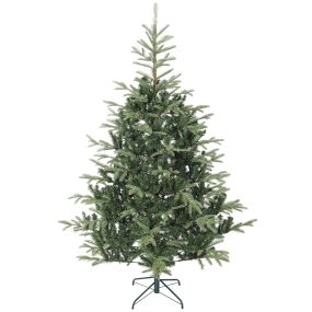 Árbol de Navidad Artificial 210 cm, Árbol de Navidad con 1123 Ramas Densas y Soporte Metálico Plegable, Fácil Montaje, para Salón, Interior, Verde