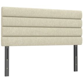 Cabecero de cama 140 cm ajustable 3 niveles 106/116/126 cm tapizado en lino beige