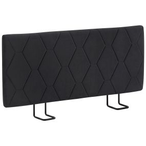 Cabecero de Cama 160 cm con Altura Ajustable, Cabezal de Cama Tapizado en Chenilla, Diseño de Rombos y Estructura Metálica, Cabecero para Dormitorio, Gris Oscuro