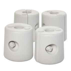 Pack de 4 pesos para carpas plegables rellenables con agua 9 kg Ø22/24x25 cm blanco
