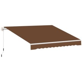 Toldo manual retráctil 3x2,5 m para terraza, brazo articulado, aluminio, anti-UV e impermeable