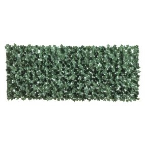 Seto artificial de ocultación 2,4x1 m para jardín, terraza y balcón, hojas verdes