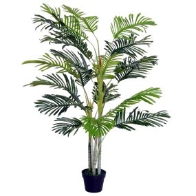 Planta artificial palmera 150 cm con maceta y musgo verde Ø18x150 cm