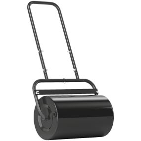 Rodillo para césped 58 cm Ø32 cm 38 L rellenable con arena o agua mango en U negro