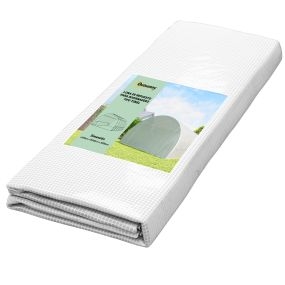 Cubierta de repuesto para invernadero de polietileno 6x3x2 m blanca con 12 ventanas y puerta enrollable