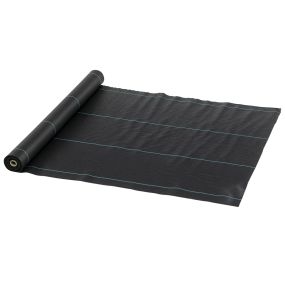 Malla antihierbas geotextil 1x100 m negra para control de malezas jardín terraza patio