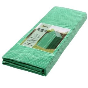 Cubierta de repuesto para invernadero de polietileno verde 140x143x190 cm con ventana y puerta enrollable anti-UV