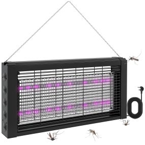 Lámpara antimosquitos LED eléctrica para interior 60 m² negra 49x6x25 cm suspensión o independiente