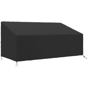 Funda para banco de jardín 3-4 plazas impermeable 600D con protección UV y polvo 218x111x63/101 cm negro