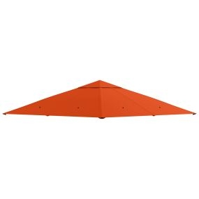 Techo de repuesto para cenador 3x3 m naranja con 8 orificios de drenaje y protección UV