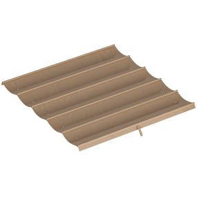 Techo de repuesto retráctil para pérgola 2,5x2,55 m UV30+ pardo