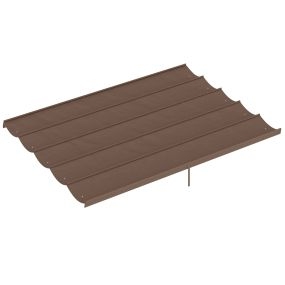Techo de repuesto retráctil para pérgola 3,5x2,6 m, UV30+, café