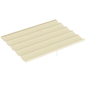 Techo de repuesto retráctil para pérgola 3,5x2,6 m, crema, UV30+