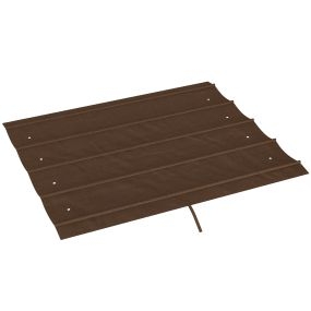 Techo de repuesto retráctil para pérgola 3x2,5 m UV30+ café con 8 orificios de drenaje