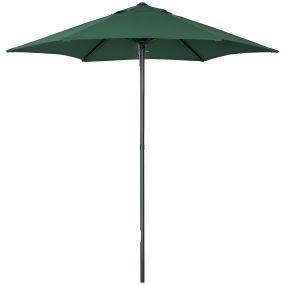 Sombrilla de terraza exterior Ø2x2 m con techo de ventilación y poste desmontable de aluminio verde