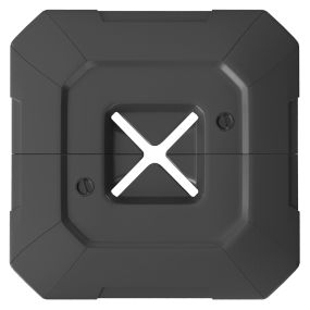 Base para sombrilla de 2 piezas HDPE rellenable con agua 80 kg o agua y arena 105 kg negro