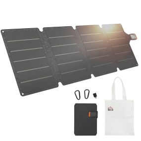 Cargador solar plegable 36W portátil con USB-A y Tipo-C IP67 ETFE para camping y senderismo
