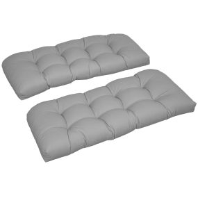 Cojín para banco 2 plazas 110x48x8 cm rectangular lavable gris para interior y exterior