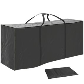 Bolsa de almacenamiento impermeable 600D con asas para cojines y árbol de Navidad 175x55x75 cm negro