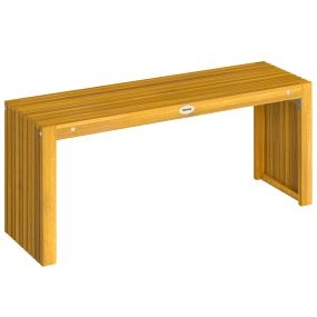 Banco de jardín de madera 110 cm rústico 2 plazas 240 kg natural