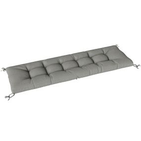Cojín para banco y tumbona de jardín con correas, UV50+, 198x65x13 cm, gris claro