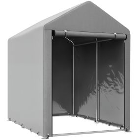 Carpa de jardín exterior para herramientas y bicicletas 1,2x1,8x1,65 m gris claro