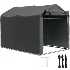 Carpa de jardín exterior para herramientas y bicicletas 2,2x1,57x1,65 m gris oscuro