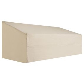 Funda para banco de jardín 3-4 plazas impermeable 600D beige 218x111x63/101 cm