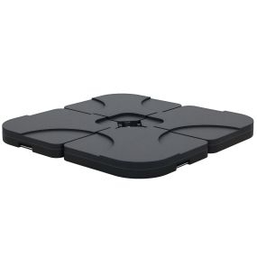 Base de sombrilla o pie para parasol de plástico negro 100x100x7,5 cm