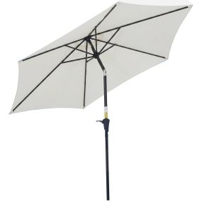 Sombrilla de jardín reclinable Ø260x235 cm aluminio crema