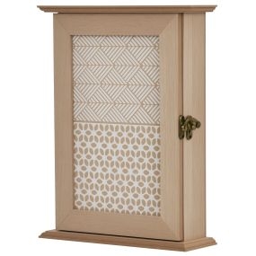 Armario para llaves de madera estilo vintage con 6 ganchos 20x6,5x26,5 cm