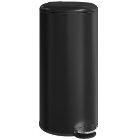 Cubo de Basura para Cocina 30L Papelera de Cocina con Pedal Tapa de Cierre Suave y Cubo Extraíble para Dormitorio Oficina Estudio Salón Negro